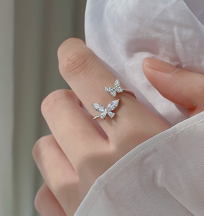 Anillo de Mariposa de Plata de Ley 925 para Mujer