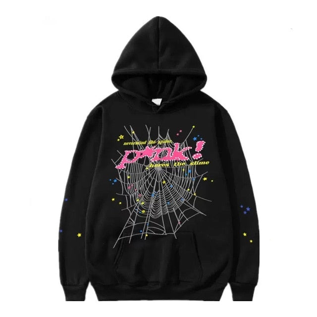 Sudaderas con capucha con estampado de letras de araña