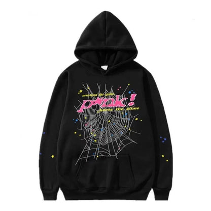 Sudaderas con capucha con estampado de letras de araña