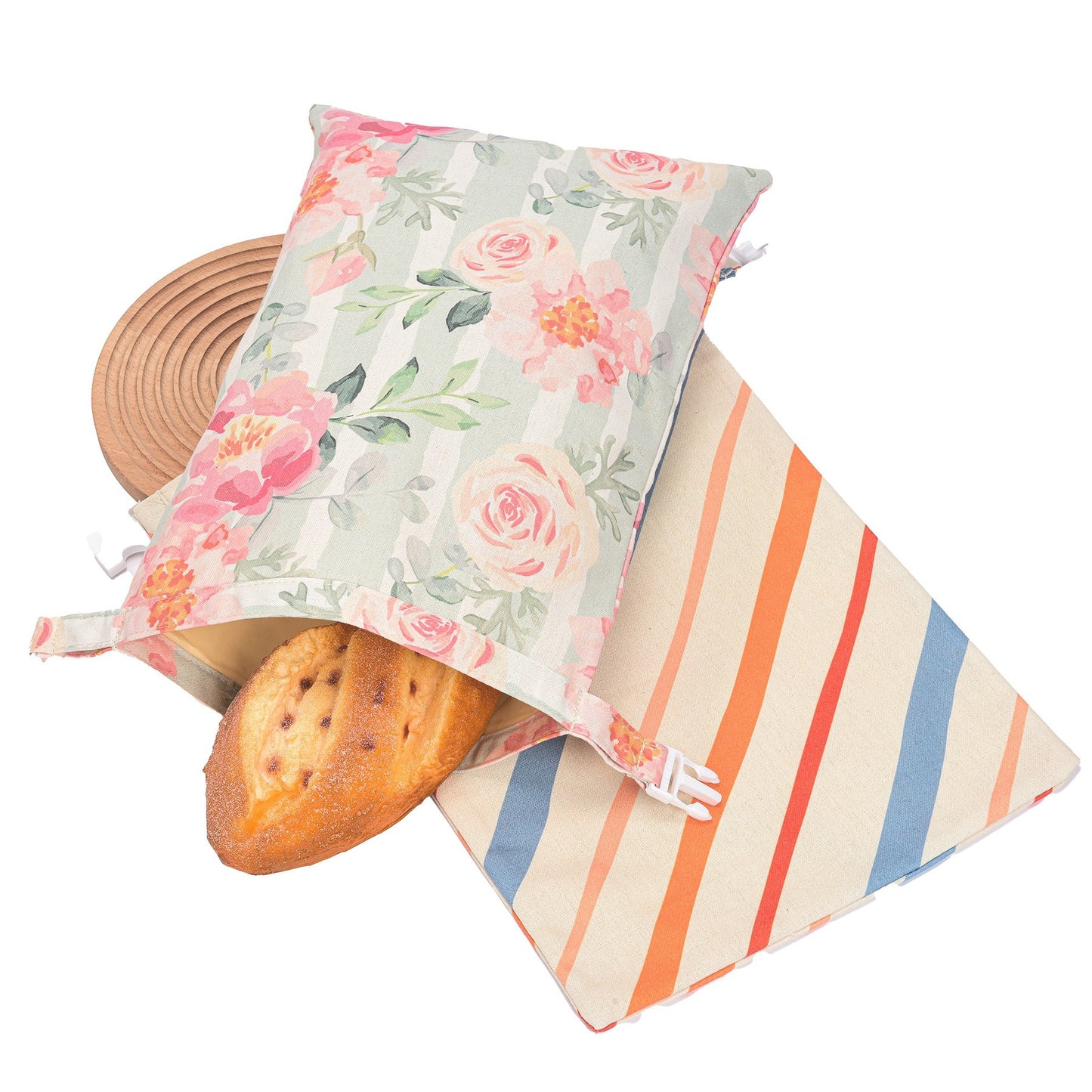 Bolsa de pan de algodón y lino