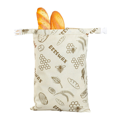 Bolsa de pan de algodón y lino