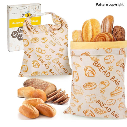 Bolsa de pan de algodón y lino