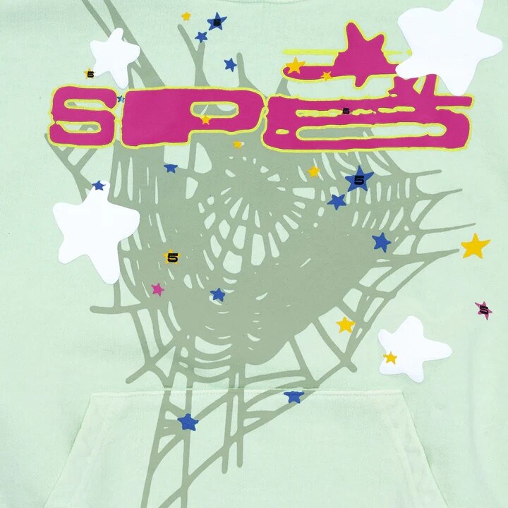 Sudaderas con capucha con estampado de letras de araña