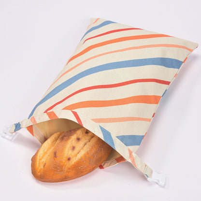 Bolsa de pan de algodón y lino