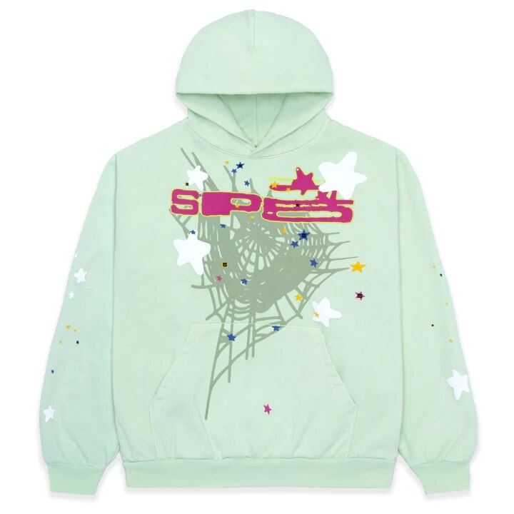 Sudaderas con capucha con estampado de letras de araña
