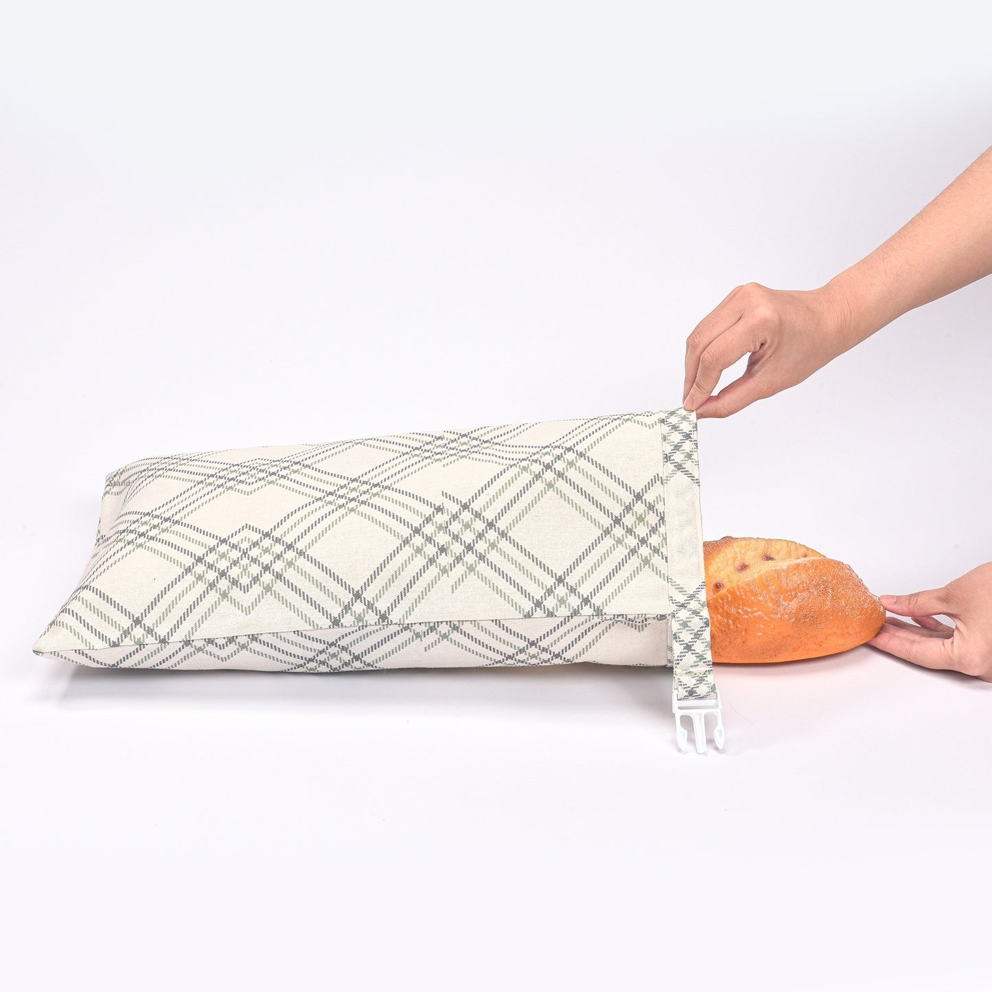 Bolsa de pan de algodón y lino