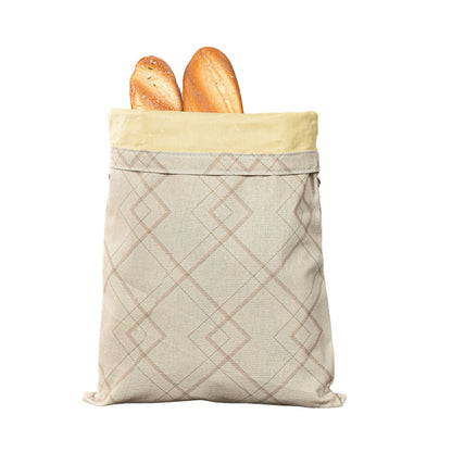 Bolsa de pan de algodón y lino